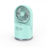 Cumpara ieftin Ventilator Portabil, functie de umidificare, racire si rotire, cu USB si Led, 3 trepte de viteza, verde