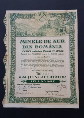 Actiune 1920 Minele de aur din Romania / titlu / actiuni foto