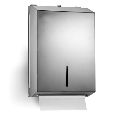 Dispenser manual din otel inoxidabil pentru prosoape de hartie, Z Fold 400 coli foto
