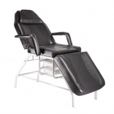 Pat, scaun cosmetica, masaj, BW-262, cu sertare, piele ecologica, negru foto