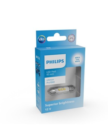 Led auto Alb C5w sofit Philips Ultinon Pro7000 SL 43 mm