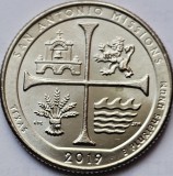 25 cents / quarter 2019 USA, Texas, San Antonio Missions, unc, litera P