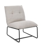 Cumpara ieftin Fotoliu otel negru textil bejGalene 60x85.5x72 cm