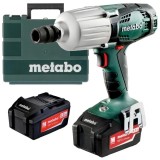 Metabo SSW 18 LTX 600 - RESIGILAT - Masina de insurubat cu impact cu 2 acumulatori Li-Ion 18 V 5.2 Ah 600 Nm M6-M18 led iluminare valiza plastic