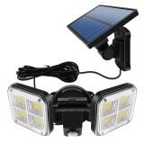 Lampa solara dubla 120LED, JD2109, suport prindere, senzor, 20W