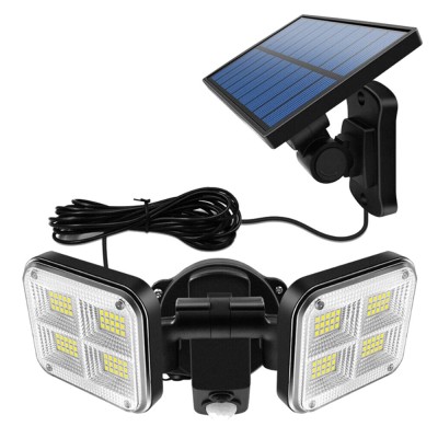 Lampa solara dubla 120LED, JD2109, suport prindere, senzor, 20W foto