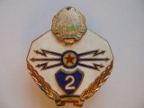 ROMANIA - INSIGNA MILITARA RADIOTELEGRFIST CL. 2, 1970 , RSR , IM 1.201