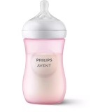 Biberon Philips Avent Natural Response SCY903/11, 260 ml, tetina care functioneaza ca sanul mamei, cu debit 3, tetina fara scurgeri, +1 luni