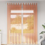 Perdele Voile cu Bucle 2 buc Terracota 140x260 cm