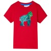Tricou pentru copii, roșu, 140, vidaXL