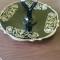 platou sticla neagra silver overlay
