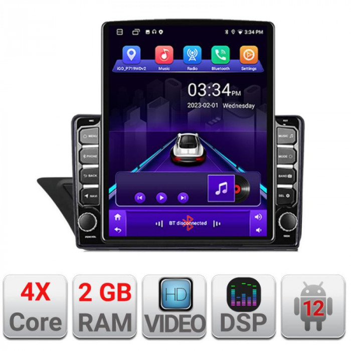 Navigatie dedicata Audi A4 2008-2016 NON-MMI K-A4 ecran tip TESLA 9.7&quot; cu Android Radio Bluetooth Internet GPS WIFI 2+32 DSP Qu CarStore Technology