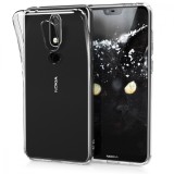 Husa pentru Nokia 5.1 Plus, Silicon, Transparent, 46195.03, Carcasa, Kwmobile