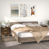 vidaXL Noptiere, 2 buc., stejar maro, 40x35x47,5 cm