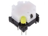 Comutator tastatură cu LED galben 0.1A 28VDC