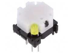 Comutator tastatură cu LED galben 0.1A 28VDC