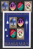 Bahamas 1972 - Crăciun, Serie + Bloc, MNH