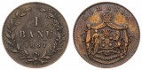 ROMANIA - 1 BANU 1867 WATT, CAROL I, L 17.18