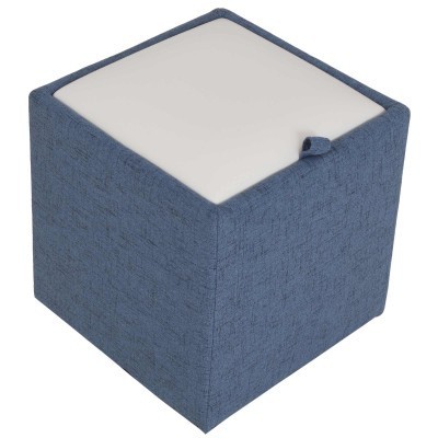 TABURET BOX - STOFA - CORP ALBASTRU G22/CAPAC DIVERSE CULORI - Stofa G-bleu G22 foto