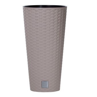 Ghiveci inalt Strend Pro Mocca DRTUS260, 15.5L, culoare crem, imitatie rattan foto