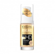 Fond de ten, Eveline Cosmetics, High Quality, Ideal Cover FULL HD 16h, SPF 10, 201 Ivory, 30 ml foto