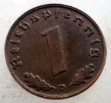 2.545 GERMANIA WWII 1 REICHSPFENNIG 1939 D, Europa, Bronz