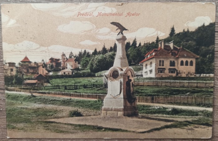 Predeal, Monumentul Apelor// CP trimisa diplomatului aroman Marcu Beza