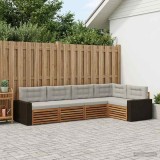 vidaXL Set de canapele de exterior 5 pcs Natural și gri deschis 3383364