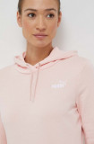 Cumpara ieftin Puma bluză femei, culoarea roz, cu glugă, imprimeu 848332
