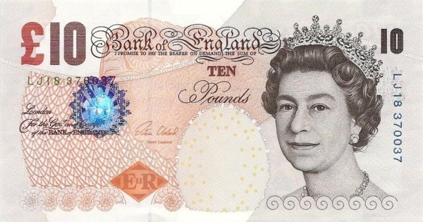 Bancnota ANGLIA - 10 lire 2000 - P389c - semnatura A. Bailey - aUNC
