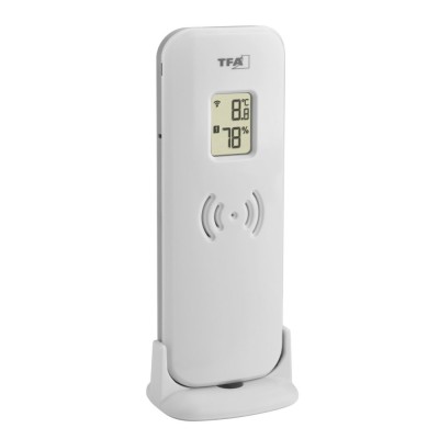 Transmitator wireless digital pentru temperatura si umiditate, afisaj LCD, alb, TFA 30.3249.02 Children SafetyCare foto