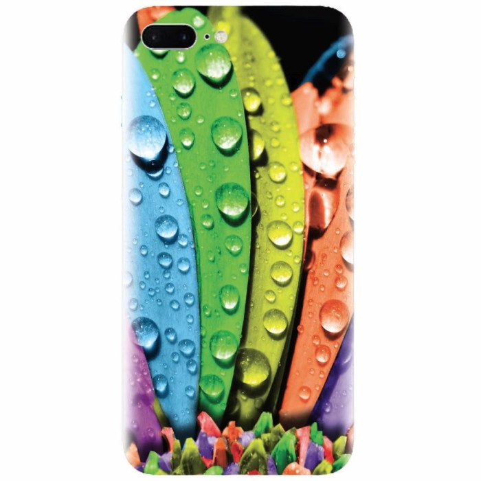 Husa silicon pentru Apple Iphone 8 Plus, Colorful Daisy Petals