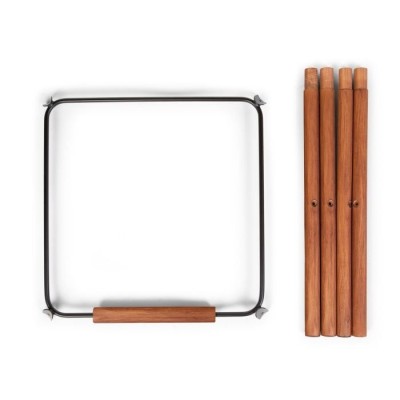 Set picioare cu suport pentru scaun de masa Childhome Evolu Nuc Negru foto