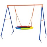 Complex de joaca, leagan tip cuib de barza, material Oxford, multicolor, 196x172x180 cm GartenVIP DiyLine
