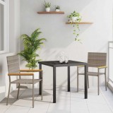 vidaXL Set de masă pentru grădină 3 pcs Gri Rattan poli 3379709