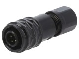 Mufă SA6 tată 4 PIN IP67 3A 30V Lipire pe Cablu