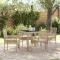 vidaXL Set de masă pentru grădină 5 pcs Bej Rattan poli 3334888