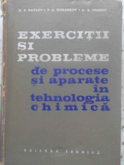EXERCITII SI PROBLEME DE PROCESE SI APARATE IN TEHNOLOGIA CHIMICA-K.F. PAVLOV, P.G. ROMANKOV, A.A. NOSKOV foto