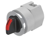 Comutator rotativ 30 mm, 2 poziții stabile, LED, negru/argintiu