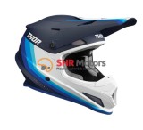 Cumpara ieftin Casca cross Thor Sector Runner albastru cu alb mat