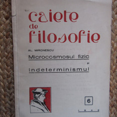 CAIETE DE FILOSOFIE ,NR. 6 AL. MIRONESCU MICROCOSMOSUL FIZIC SI INDETERMINISMUL