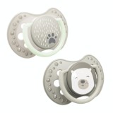 Suzeta din silicon Dynamic Buddy bear pentru 6-18 luni, 2 bucati, Lovi