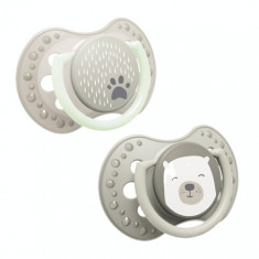 Suzeta din silicon Dynamic Buddy bear pentru 6-18 luni, 2 bucati, Lovi