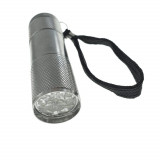Lanterna cu 9 led-uri, Esperanza 91586 ALTAIR , corp aluminiu, lungime 90mm, 3xAAA , argintie