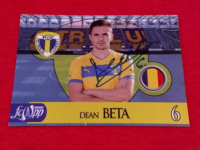 Foto cu autograf original - fotbalistul DEAN BETA (PETROLUL Ploiesti) foto