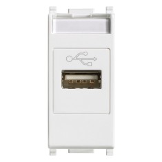 Priza conector date USB 1M Vimar Plana alb 14345