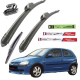 Cumpara ieftin Set Stergatoare TeamCar&reg; pentru Opel Corsa C (2000-2006) - 20"/18" Fata + 14" Spate, Cauciuc Natural Grafitat