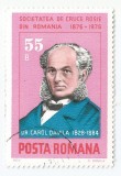 *Romania, LP 912/1976, Centenarul Crucii Rosii, 55 bani, eroare, oblit., Stampilat