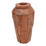 Cumpara ieftin Vaza decorativa Archean lemn de tec culoare naturala 30x30x80 cm
