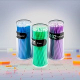Aplicatoare Makeup FINE Mov, 100 buc, Ultrafine, Igienice, Machiaj, Gene, Corecturi, Extensii, Uz Profesional